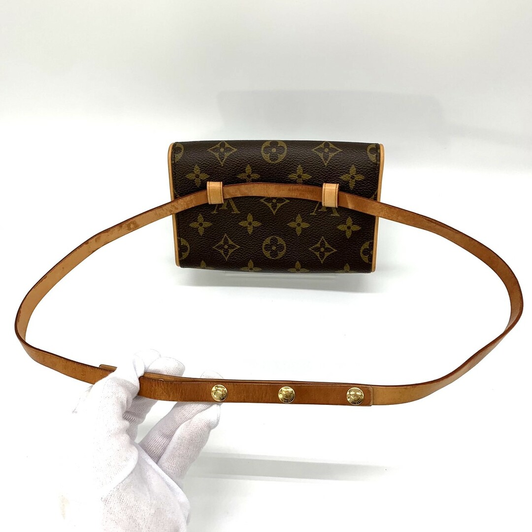 ルイヴィトン LOUIS VUITTON ポシェットフロランティーヌ モノグラム ウエストバッグ ブラウン レディース