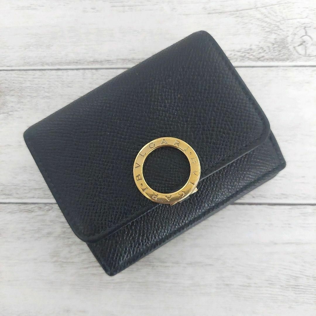 ✨美品✨BVLGARI ブルガリ 折り財布 ビーゼロワン ロゴクリップ  黒 2