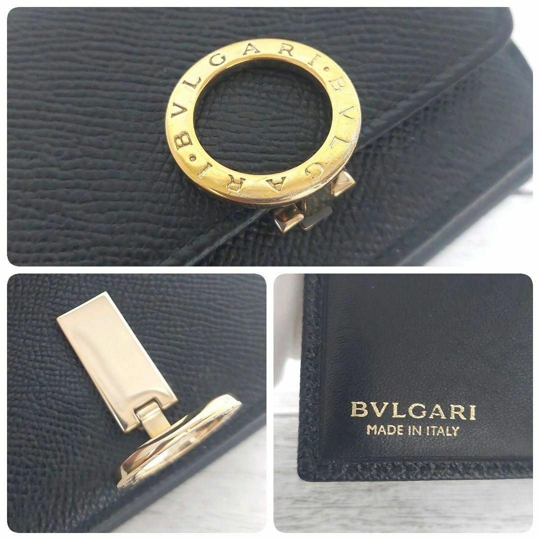 ✨美品✨BVLGARI ブルガリ 折り財布 ビーゼロワン ロゴクリップ  黒 8