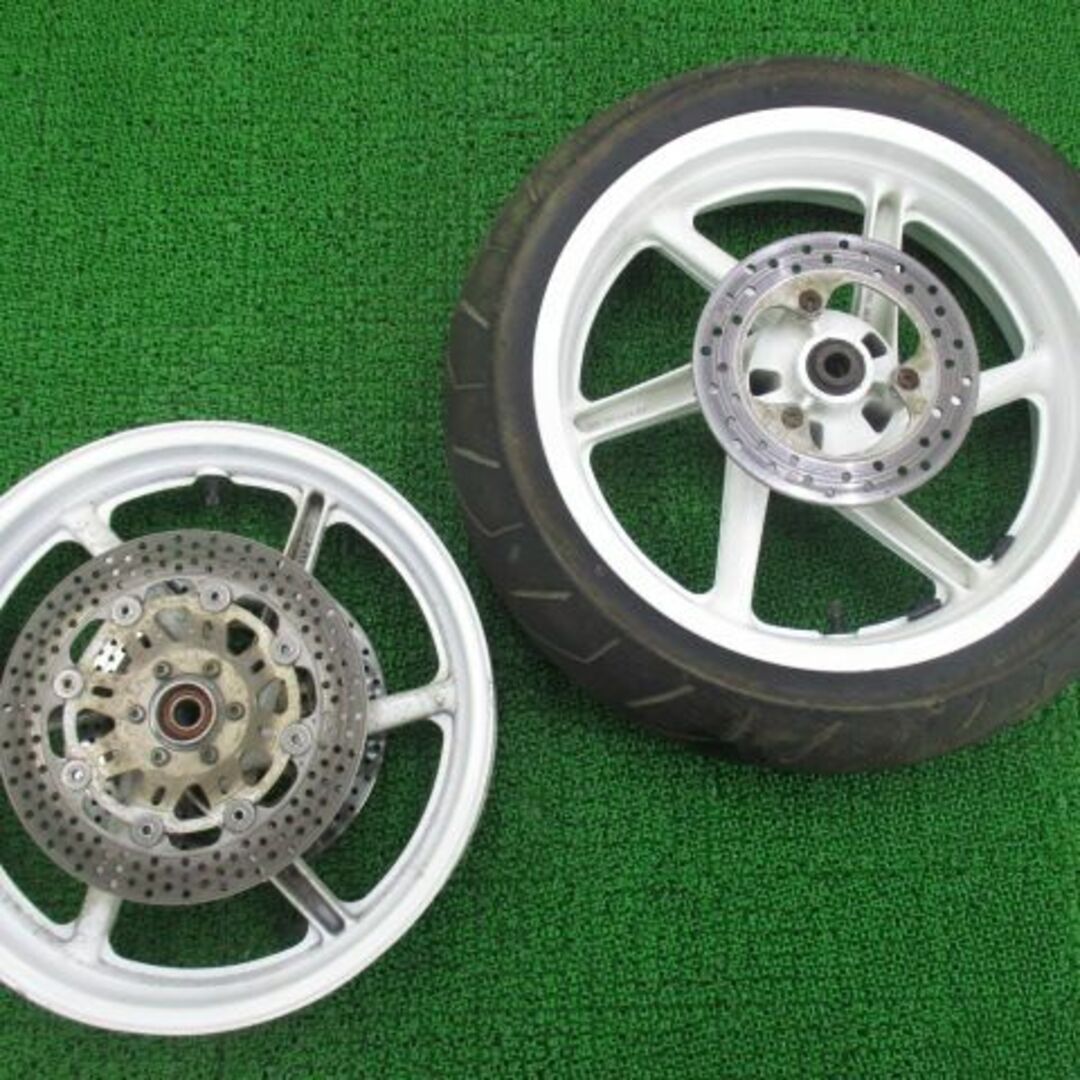 NSR250R2型前期 フロントホイール NSR250R前後ホイール MC18-1015*** ホンダ 純正  バイク 部品 MC21 ディスク付き 割れ欠け無し 修復素材に リアはマグテック 車検 Genuine:22156631