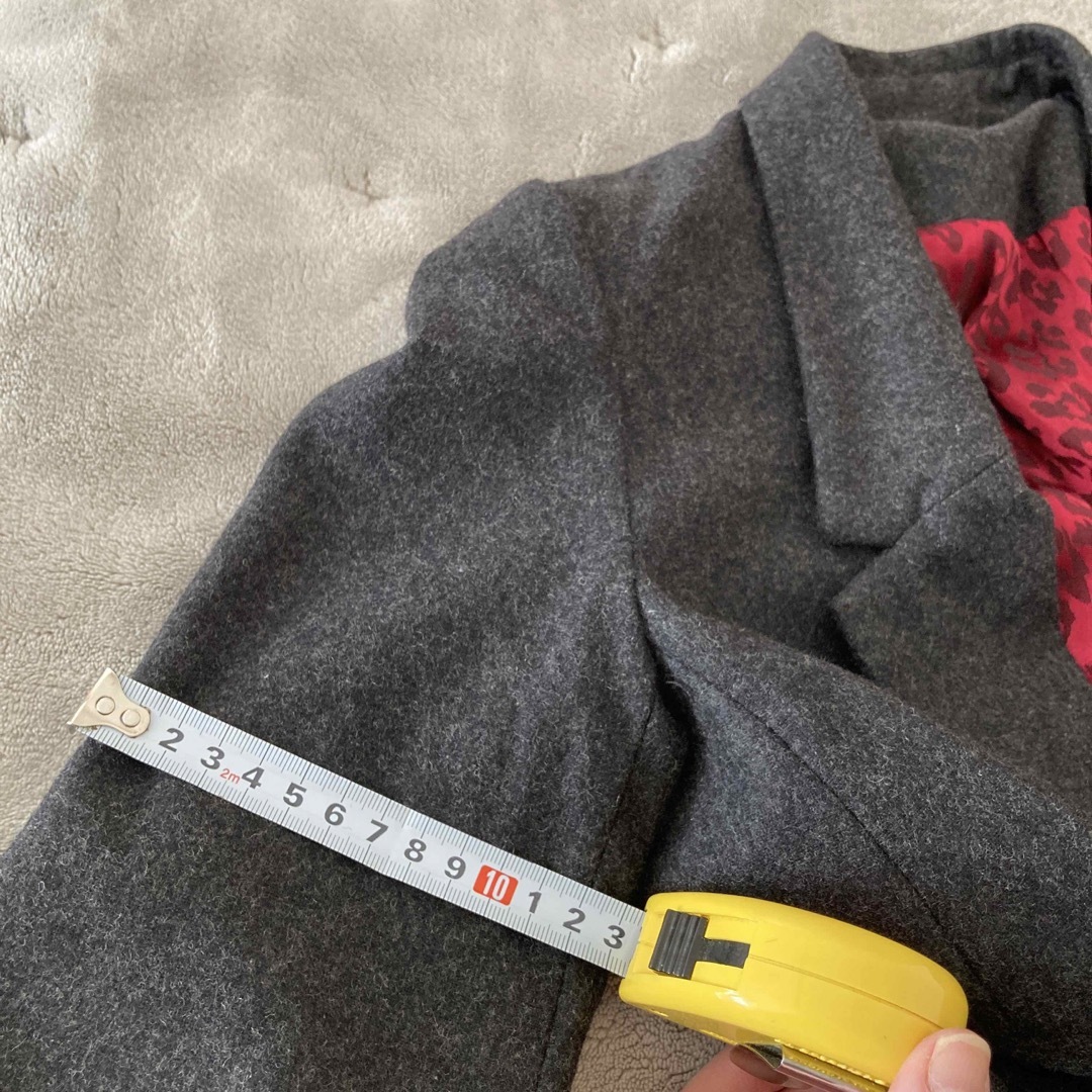 美品 ウールジャケット ダークグレーM レディースのジャケット/アウター(テーラードジャケット)の商品写真