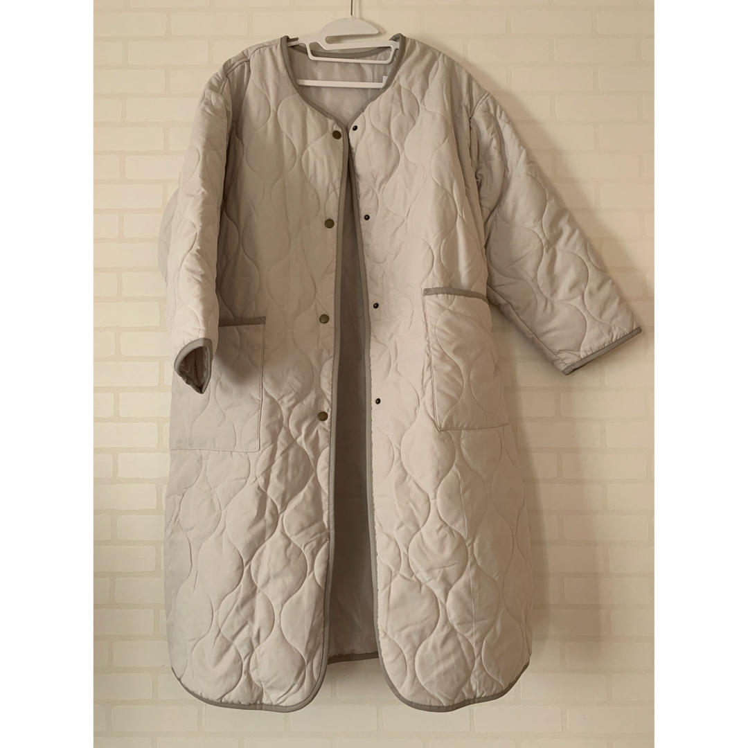 キルティングロングコート レディースのジャケット/アウター(ロングコート)の商品写真