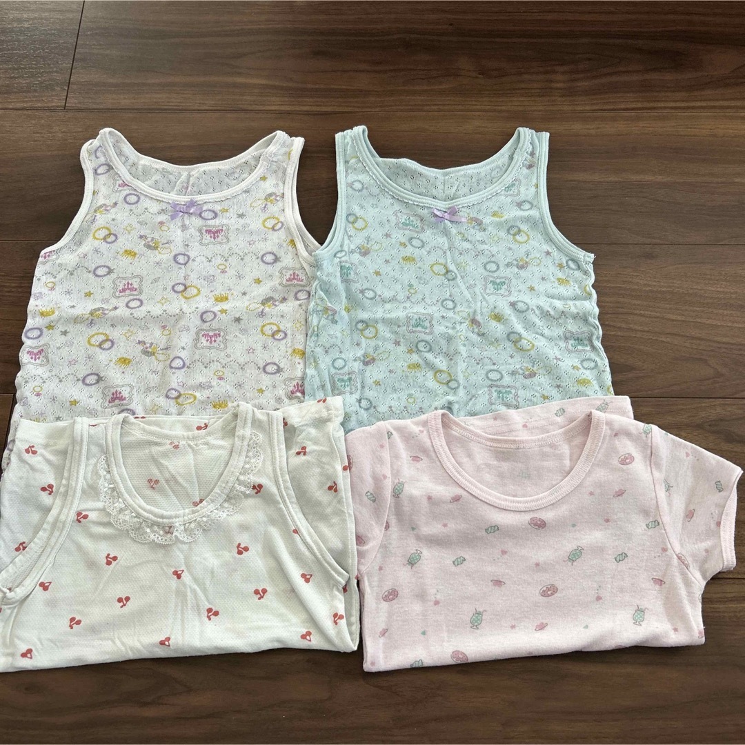 下着　肌着　タンクトップ　半袖 キッズ/ベビー/マタニティのキッズ服女の子用(90cm~)(下着)の商品写真