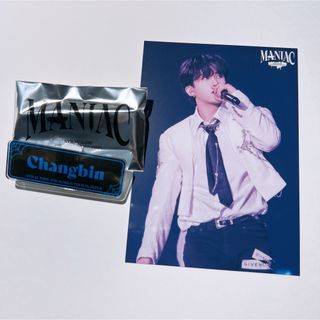 ストレイキッズ(Stray Kids)のMANIAC ランダムネームバッチ ライブフォト チャンビン(アイドルグッズ)