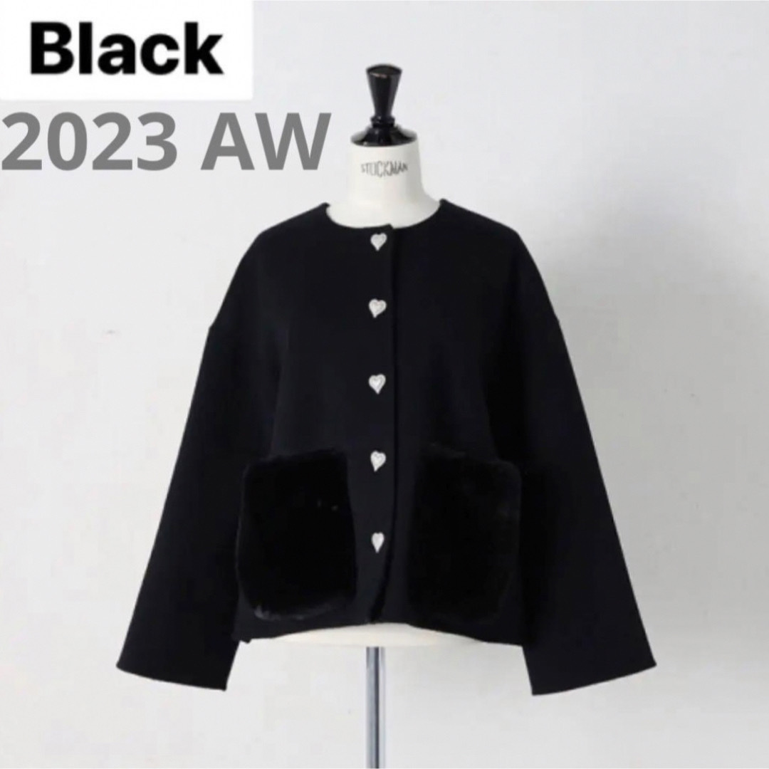 新品タグ付gypsohila Fur Pocket River Coat ハートレディース