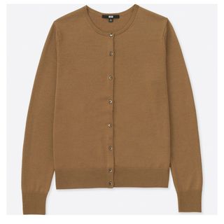 ユニクロ(UNIQLO)のUNIQLO ユニクロ　エクストラファインメリノ　クルーネックカーディガン(カーディガン)