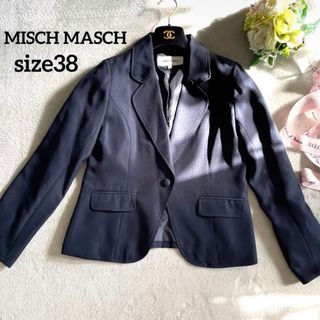 ミッシュマッシュ(MISCH MASCH)の【美品】MISCHMASCH 濃紺フォーマルジャケット　お袖レース　オフィス着(テーラードジャケット)