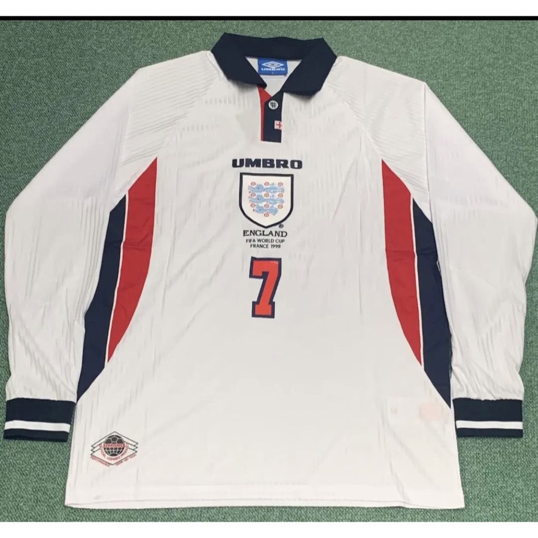 UMBRO - 1998年 イングランド代表 ユニフォーム 長袖 ベッカム L