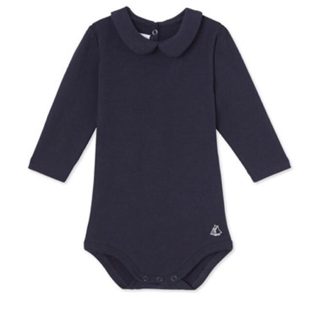 PETIT BATEAU(プチバトー)の期間限定価格☆24M プチバトー 裏起毛衿つき長袖ボディ キッズ/ベビー/マタニティのベビー服(~85cm)(シャツ/カットソー)の商品写真