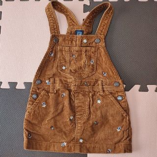 ベビーギャップ(babyGAP)のbaby GAP 花柄刺繍ジャンパースカート　95cm(ワンピース)