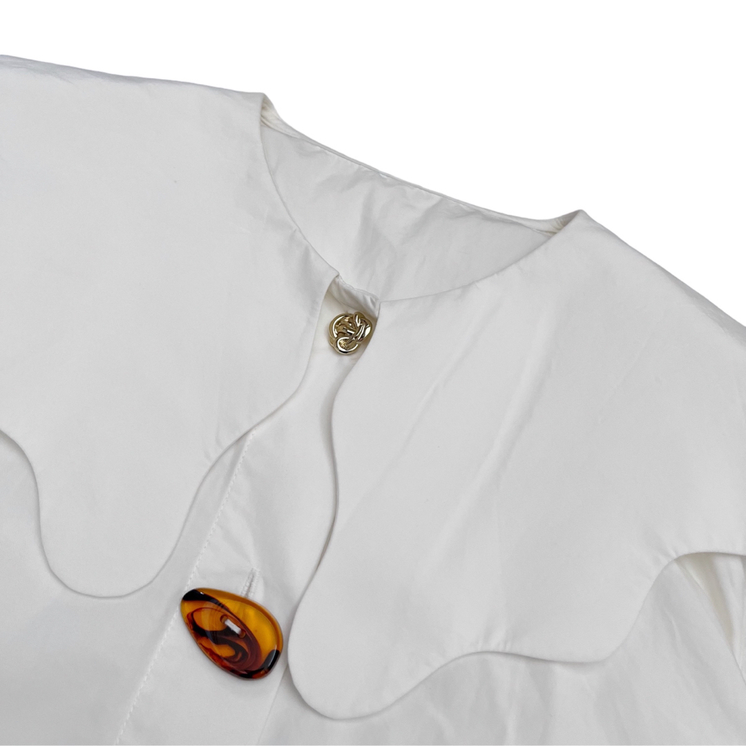 【Fano Studios】wave collar shirt