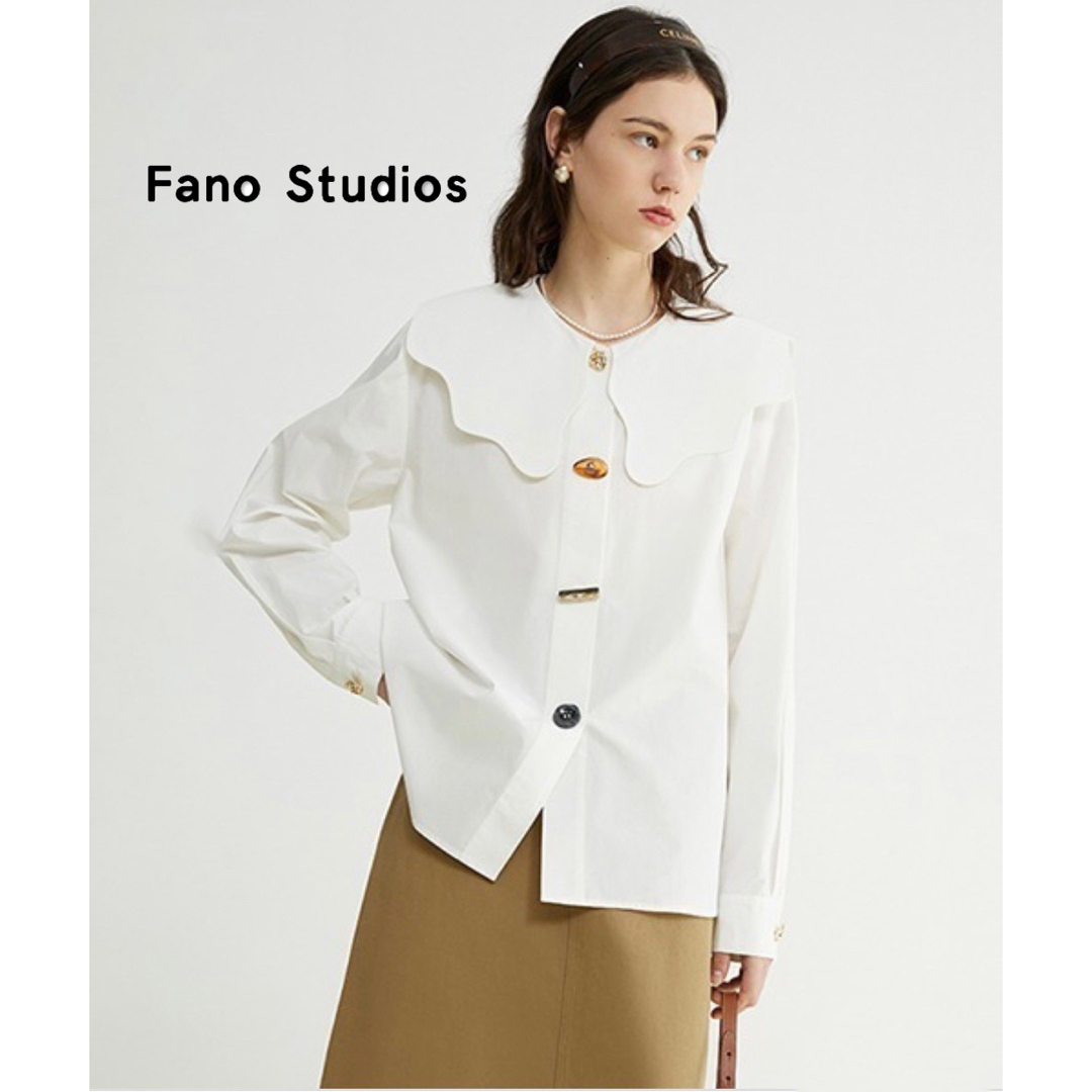 【Fano Studios】wave collar shirt