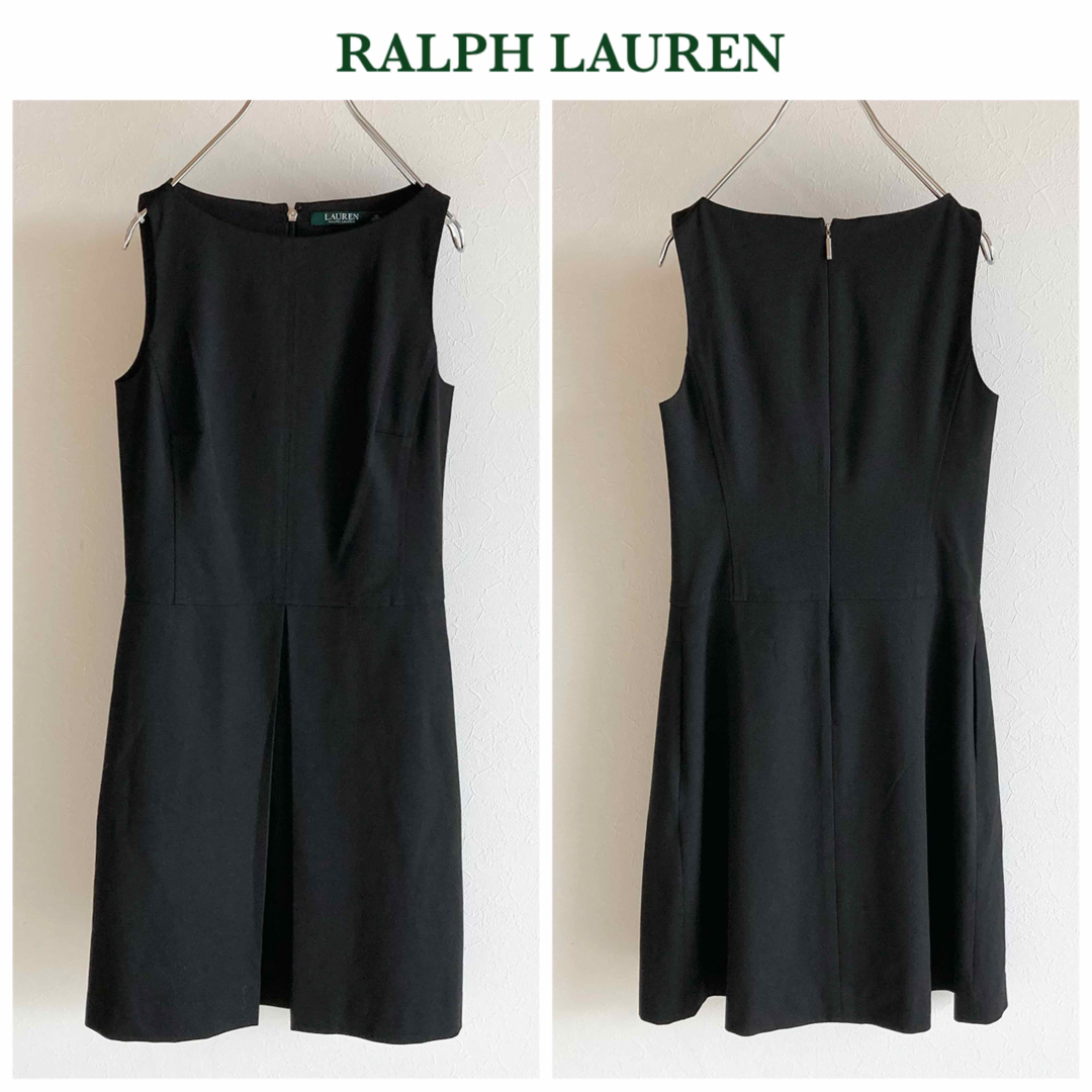Ralph Lauren - ローレン ラルフローレン ストレッチ ノースリーブ ワンピース 00 ブラック