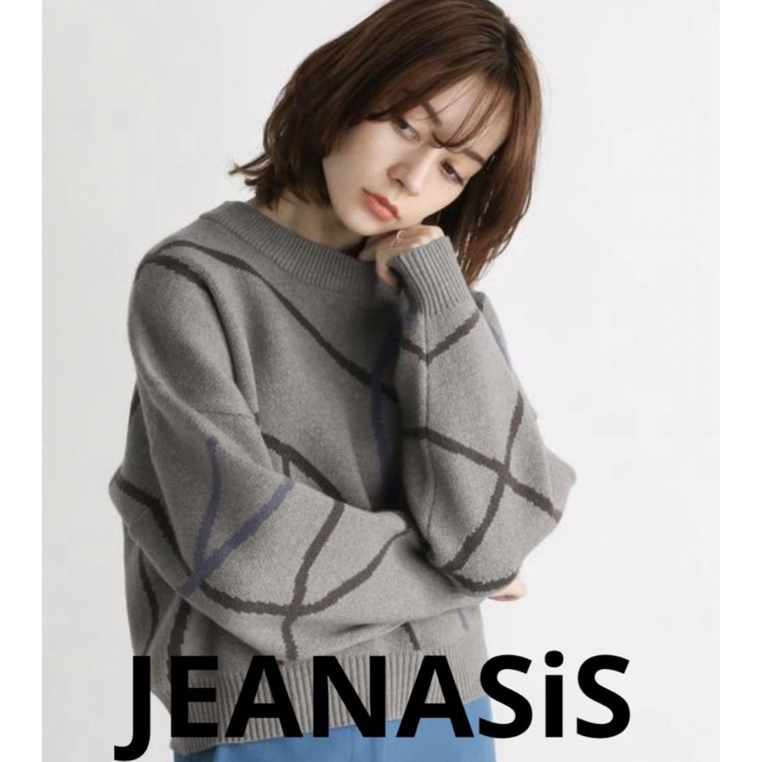 JEANASIS - JEANASIS 5Gドローイングジャガードプルオーバー JEANASIS - JEANASIS 5Gドローイングジャガードプルオーバー