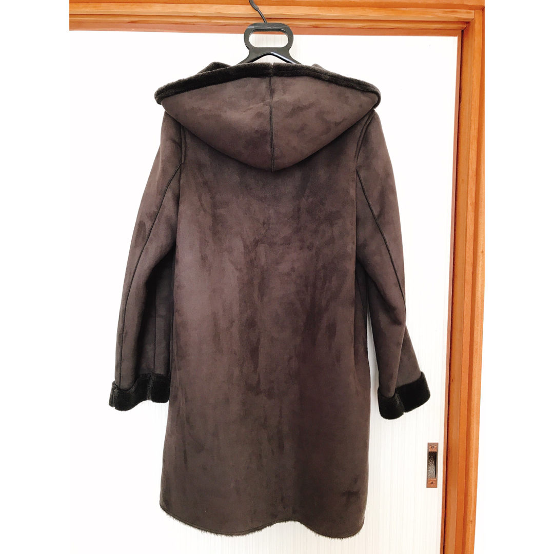 UNIQLO(ユニクロ)の美品♡ユニクロ　フェイクファーコート（グレー） レディースのジャケット/アウター(毛皮/ファーコート)の商品写真
