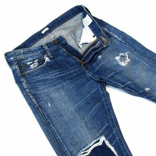 トゥデイフル(TODAYFUL)のトゥデイフルJOSH'sDenim▼セルビッチダメージリペア▼25▼W約74cm(デニム/ジーンズ)