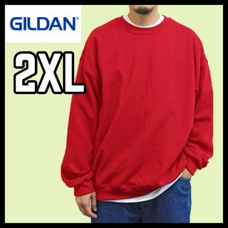 ギルタン(GILDAN)の新品未使用 ギルダン ビッグシルエット スウェット 無地トレーナー 赤2XL(スウェット)