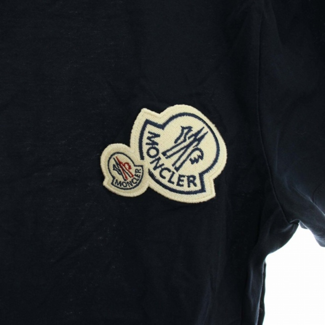 MONCLER ワッペンロゴ Tシャツ 半袖 クルーネック カットソー S 紺 2