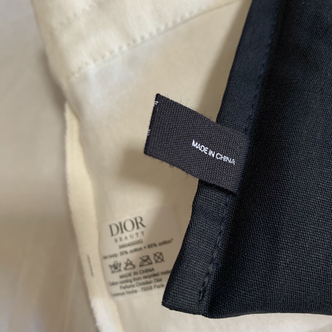 CHANEL(シャネル)のシャネル ディオール ミニ 巾着ポーチセット ブラック ホワイト コットン レディースのファッション小物(ポーチ)の商品写真