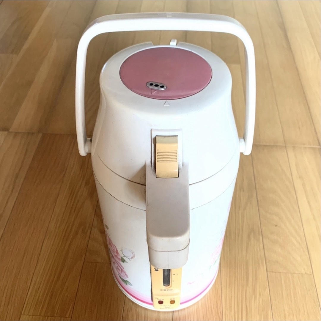 象印(ゾウジルシ)の【昭和レトロ】象印 電気エアーポット 湯わかしさん CWEK-220E ブーケ柄 スマホ/家電/カメラの生活家電(電気ポット)の商品写真