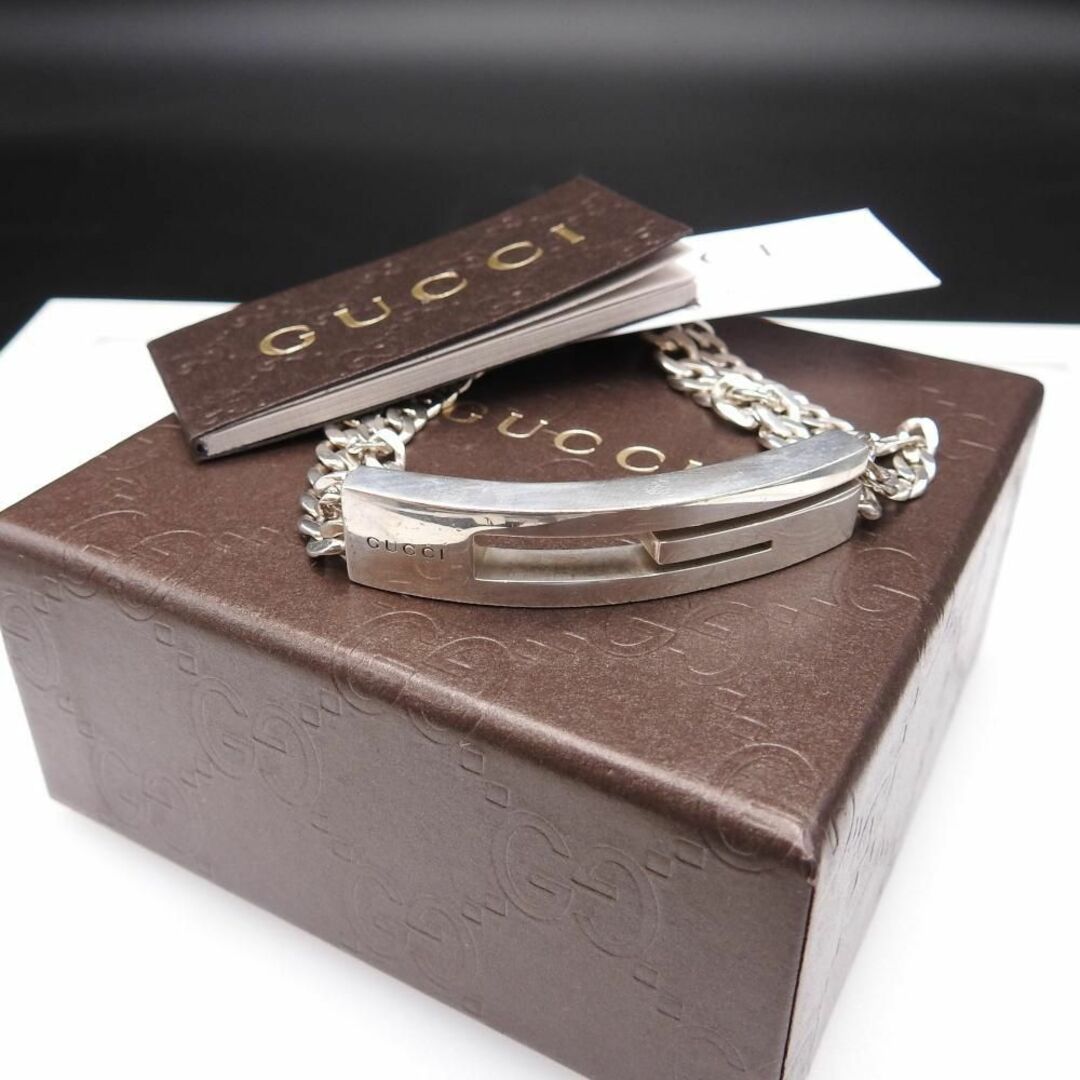 Gucci(グッチ)の【正規品】Gucci グッチ Gロゴ チェーンブレスレット　Gトップ 925 メンズのアクセサリー(ブレスレット)の商品写真