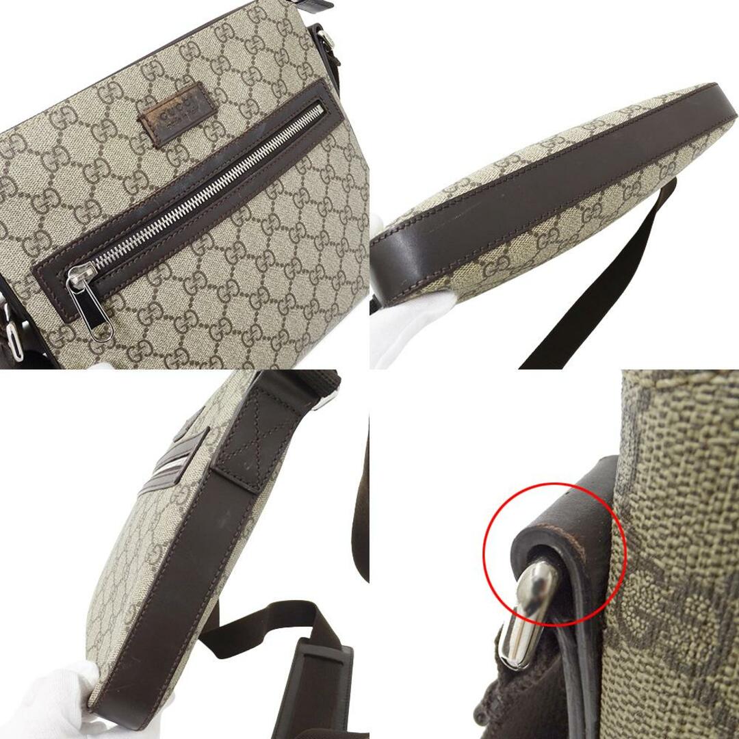 Gucci(グッチ)のグッチ GUCCI バッグ メンズ ブランド ショルダーバッグ メッセンジャーバッグ GGスプリーム ブラウン ベージュ 406410 斜め掛け クロスボディ おしゃれ 【中古】 メンズのバッグ(ショルダーバッグ)の商品写真