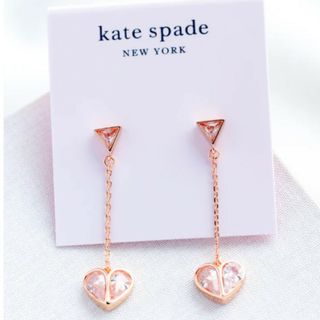 ケイトスペードニューヨーク(kate spade new york)の【新品】kate spade ケイトスペード ピアス　ピンク ロック ラスト1(ピアス)