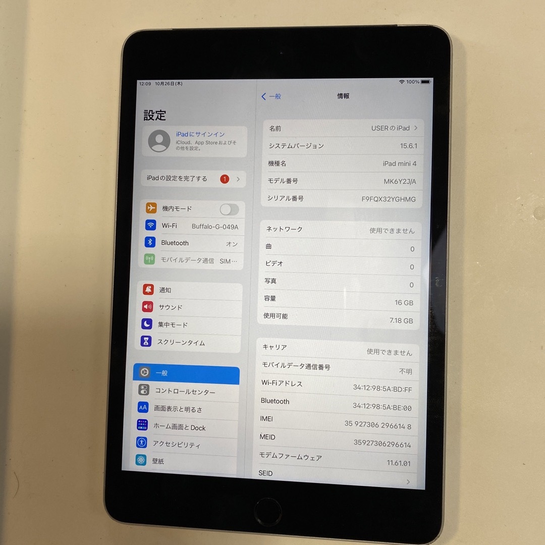 iPad mini4 SIMフリー16G - www.sorbillomenu.com