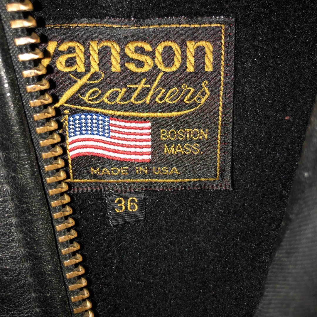 VANSON(バンソン)のバンソン VANSON USA製 TALONジップ シングル ライナー付き メンズのジャケット/アウター(ライダースジャケット)の商品写真