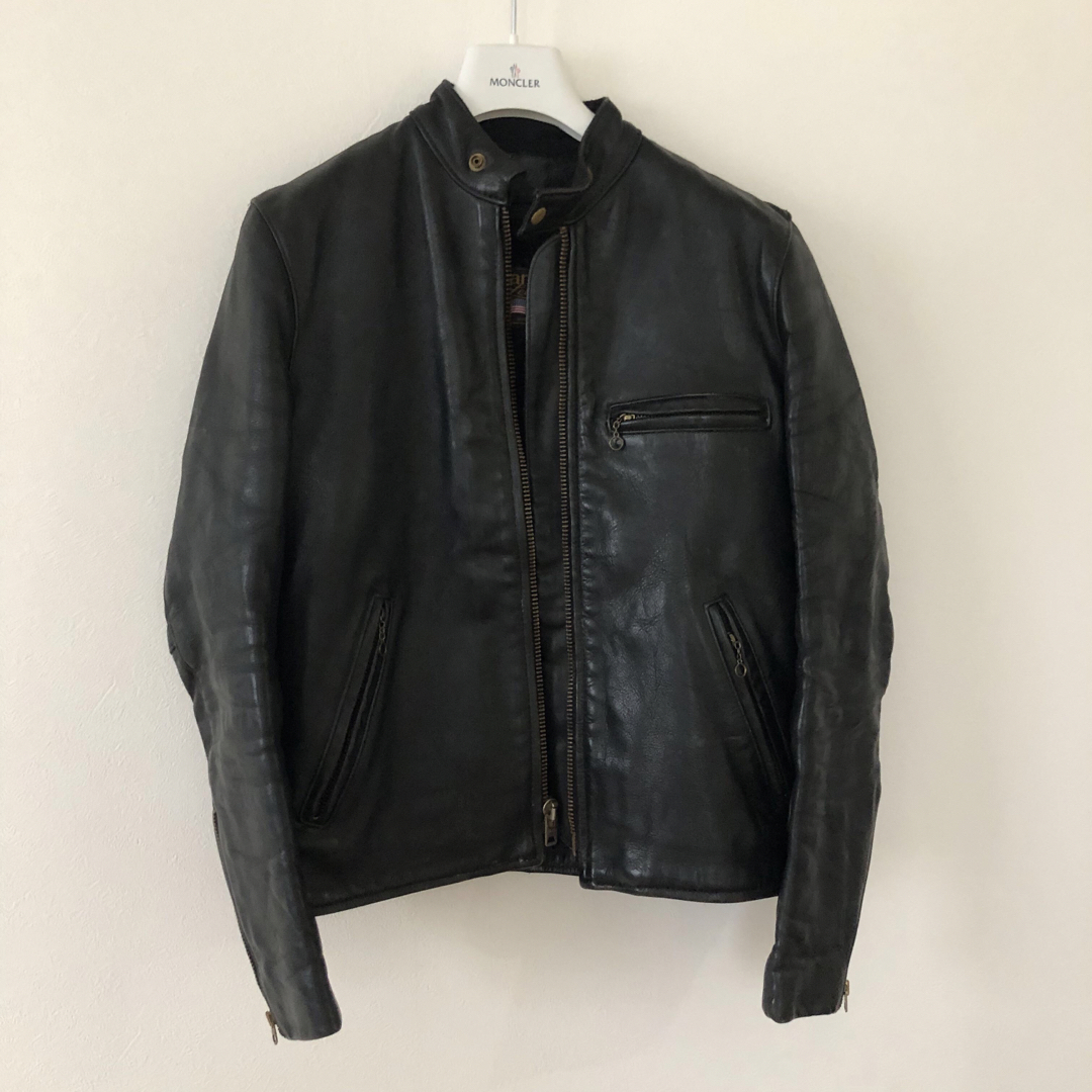 VANSON(バンソン)のバンソン VANSON USA製 TALONジップ シングル ライナー付き メンズのジャケット/アウター(ライダースジャケット)の商品写真