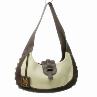 ロエベ(LOEWE)のロエベ バイカラー ワンショルダーバッグ レザー アナグラム ロゴ チャーム(ショルダーバッグ)