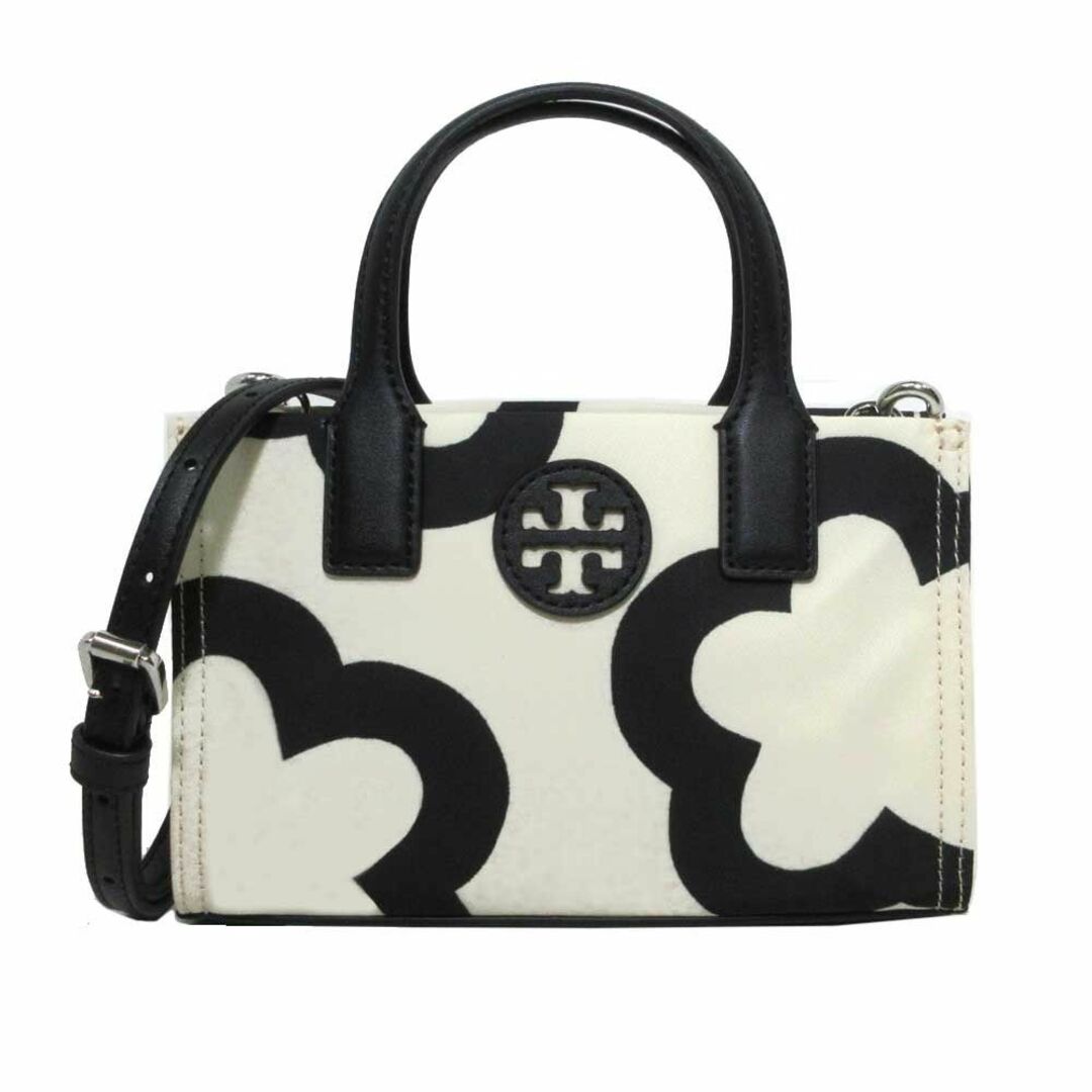 【新品】トリーバーチ トートバッグ TORY BURCH エラ フラワー プリンテッド ナイロン ミニ 2WAYトート 斜め掛け 149668 0823 101 (クリーム系マルチ) アウトレット レディース