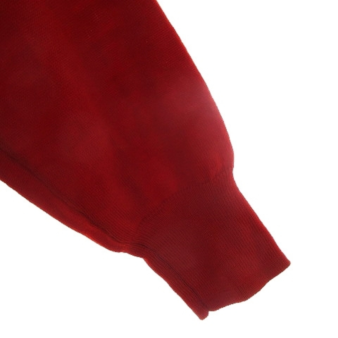 UNITED ARROWS(ユナイテッドアローズ)のユナイテッドアローズ ニットカーディガン ウール 長袖 クルーネック 無地 赤 レディースのトップス(カーディガン)の商品写真