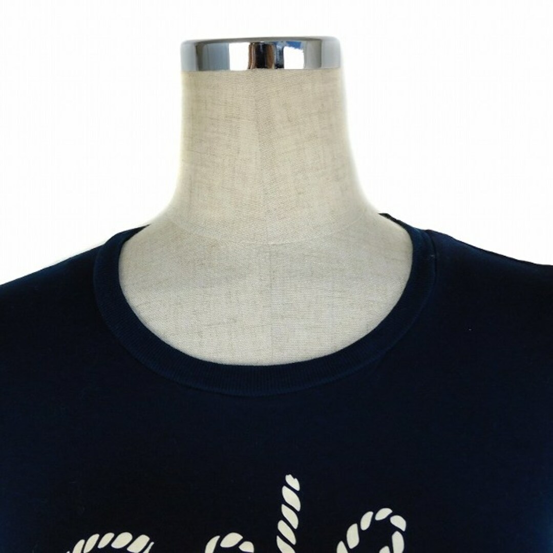 ARMANI EXCHANGE(アルマーニエクスチェンジ)のアルマーニエクスチェンジ プリントTシャツ 半袖 ストレッチ XXS 紺 白 レディースのトップス(Tシャツ(半袖/袖なし))の商品写真