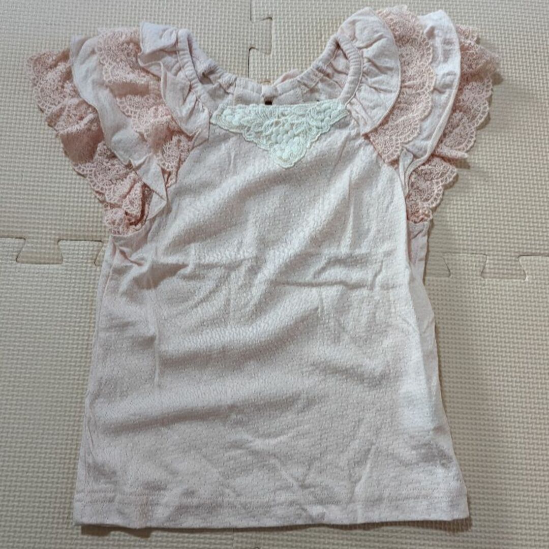 Souris(スーリー)のサイズ100　Souris半袖シャツ(ピンク) キッズ/ベビー/マタニティのキッズ服女の子用(90cm~)(Tシャツ/カットソー)の商品写真