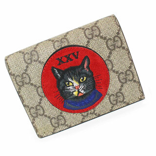 【箱付き】グッチ ミスティックキャット 猫 GGスプリーム 財布 499380