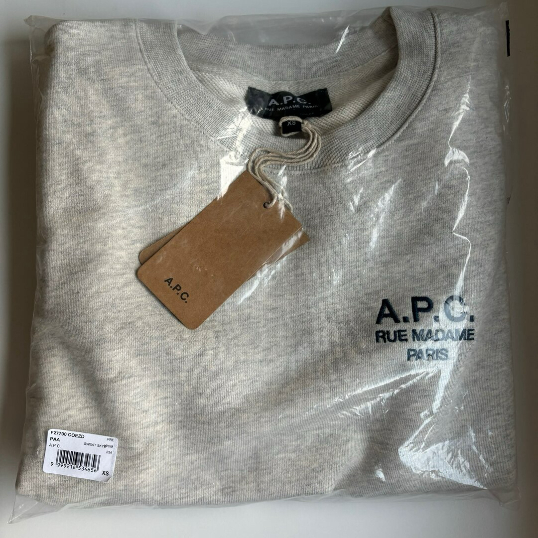 新品 タグ付き apc アーペーセー a.p.c スウェット XS