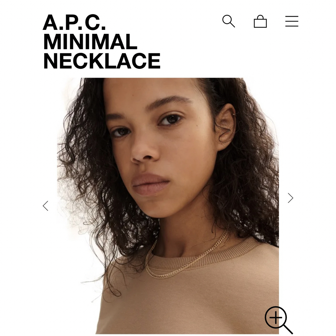 A.P.C(アーペーセー)のA.P.C. ゴールド Minimal ネックレス レディースのアクセサリー(ネックレス)の商品写真