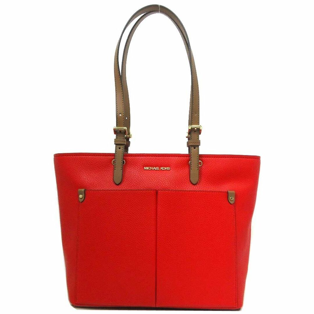 37cm28cm幅【新品】マイケルコース トートバッグ Michael Kors ジェット セット トラベル ヴィーガンレザー ミディアム ダブルポケット トート 肩掛け 35F3GTVT3V レディース