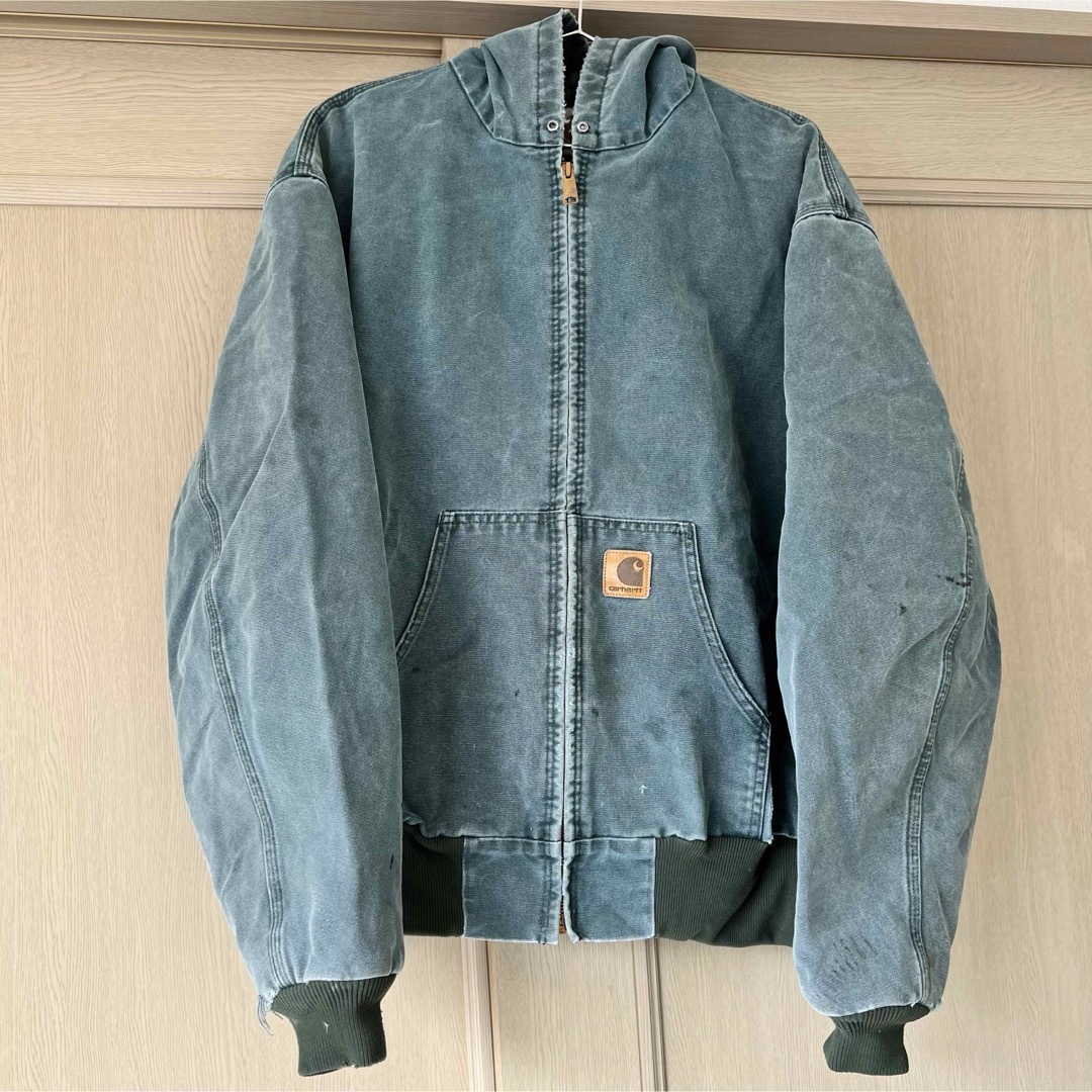 carhartt(カーハート)の《希少》青緑 カーハート アクティブジャケット グリーン 2XL 古着 冬服 メンズのジャケット/アウター(ブルゾン)の商品写真