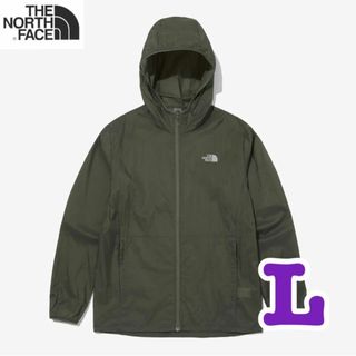 ザノースフェイス(THE NORTH FACE)の【韓国限定】THE NORTH FACE カーキ　ウインドブレーカー　L(ナイロンジャケット)