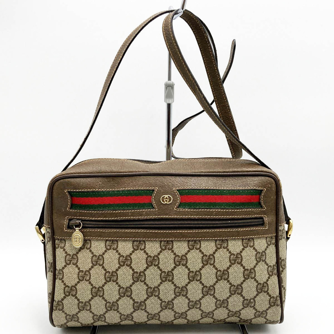 Gucci - GUCCI グッチ オールドグッチ GG柄 ショルダーバッグ 斜め掛け