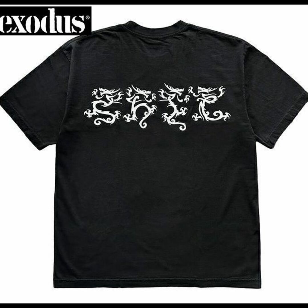XL 希少 新品 エクソダス 23SS MINE コラボ ドラゴン Tシャツ 黒のサムネイル