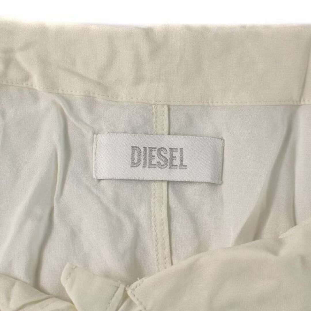 DIESEL(ディーゼル)のディーゼル ブラウス シャツ ノースリーブ ベルト レーヨン S 白 レディースのトップス(シャツ/ブラウス(半袖/袖なし))の商品写真