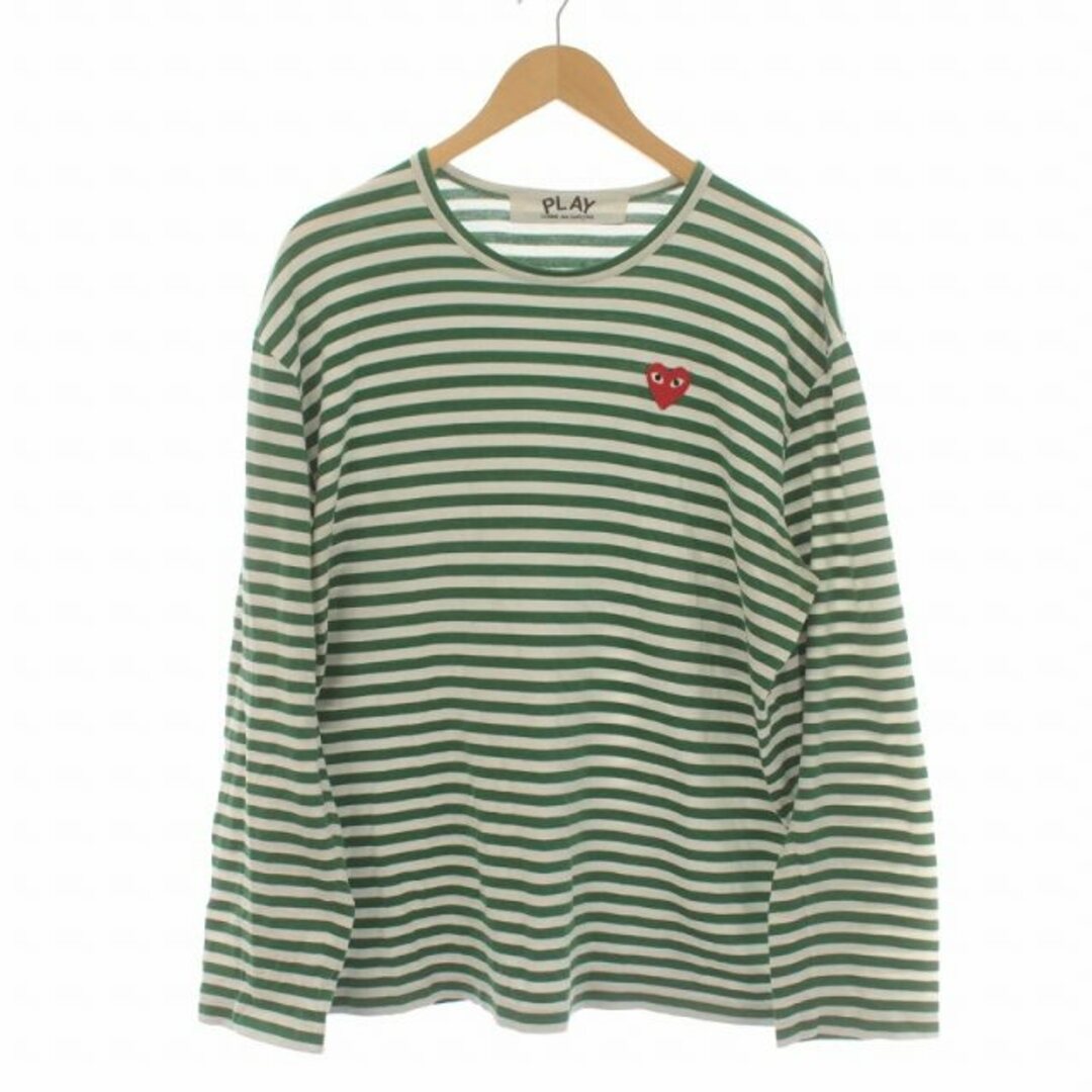 PLAY COMME des GARCONS Tシャツ 長袖 ロゴワッペン 緑