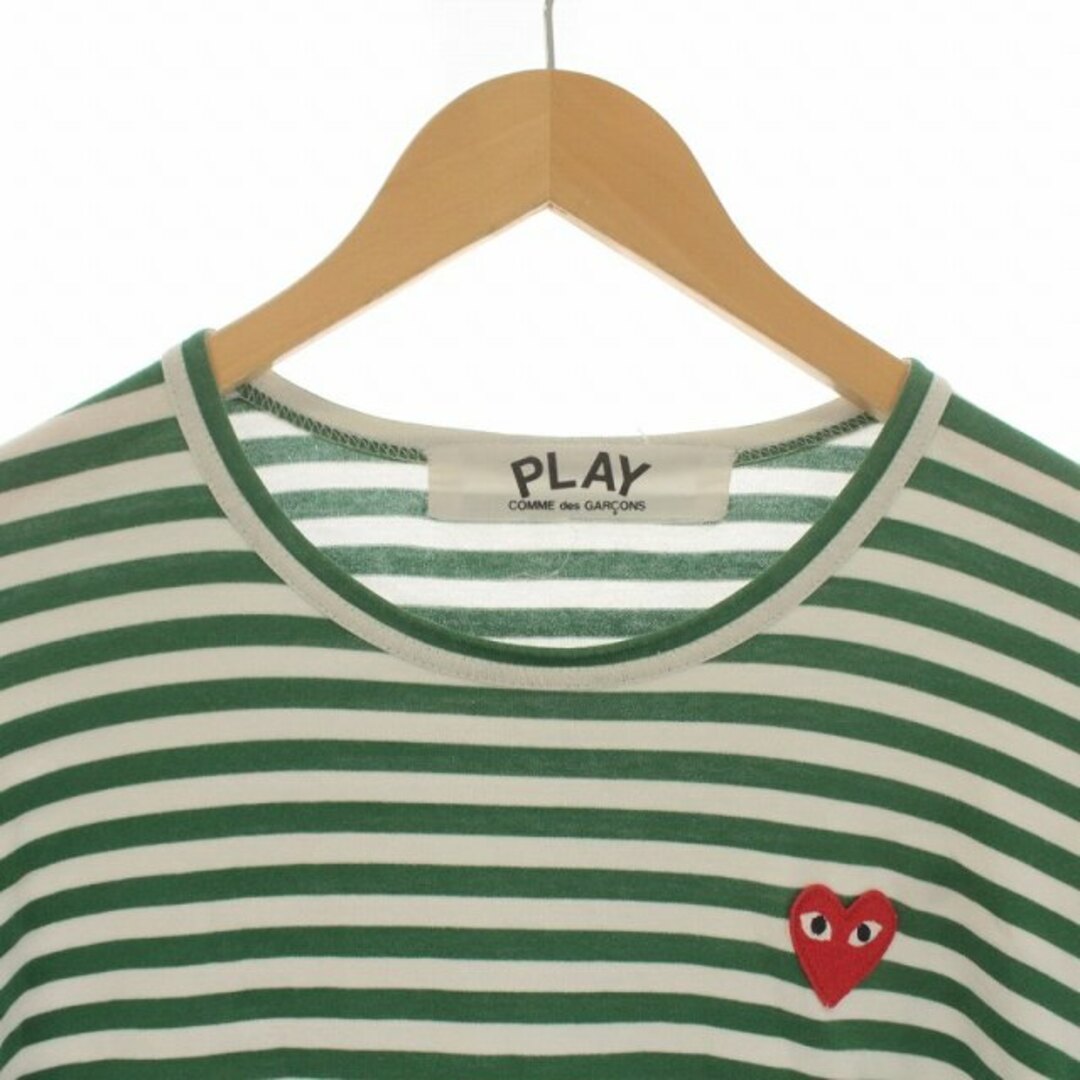 PLAY COMME des GARCONS Tシャツ 長袖 ロゴワッペン 緑 3