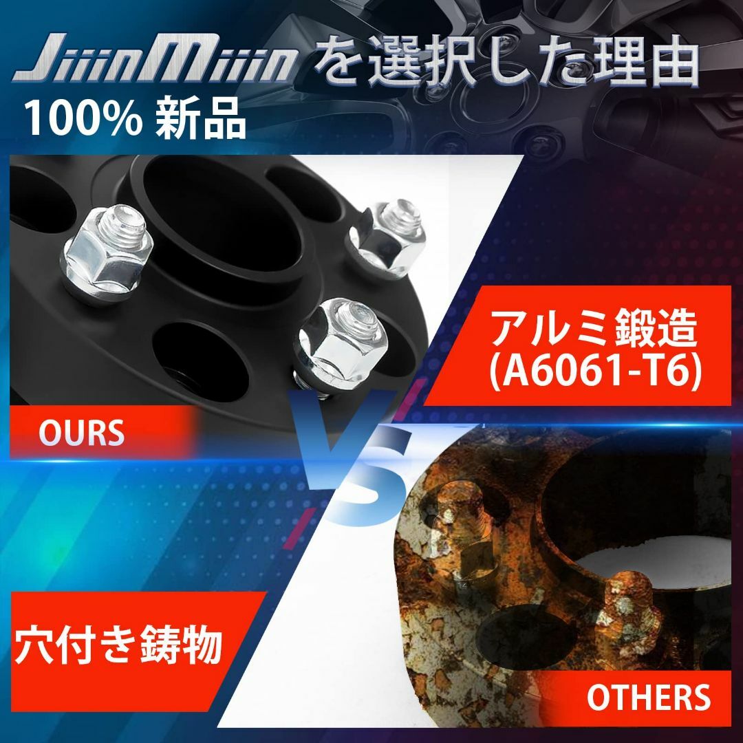 JiiinMiiin ハブ付 ワイドトレッドスペーサー 30mm PCD114.