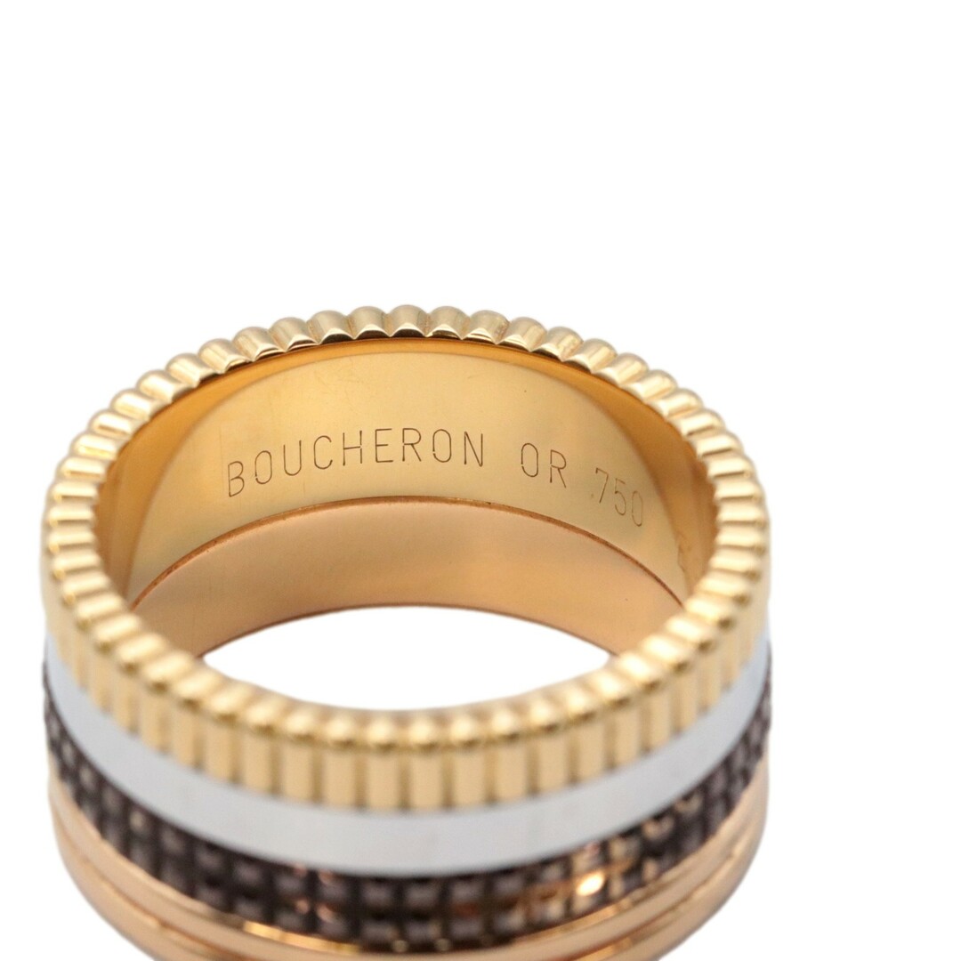 BOUCHERON(ブシュロン)のブシュロン キャトルクラシックラージ リング T61 約20.5号 OR750 K18スリーカラー ブラウンPVD YG WG PG レディース 指輪 ジュエリー Boucheron レディースのアクセサリー(リング(指輪))の商品写真