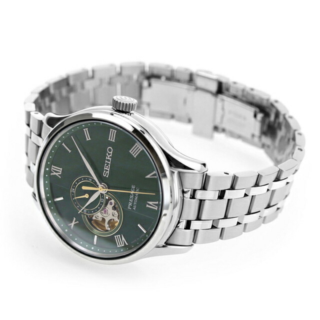 セイコー SEIKO PRESAGE 腕時計 メンズ SARY237 プレザージュ 自動巻き グリーンxシルバー アナログ表示