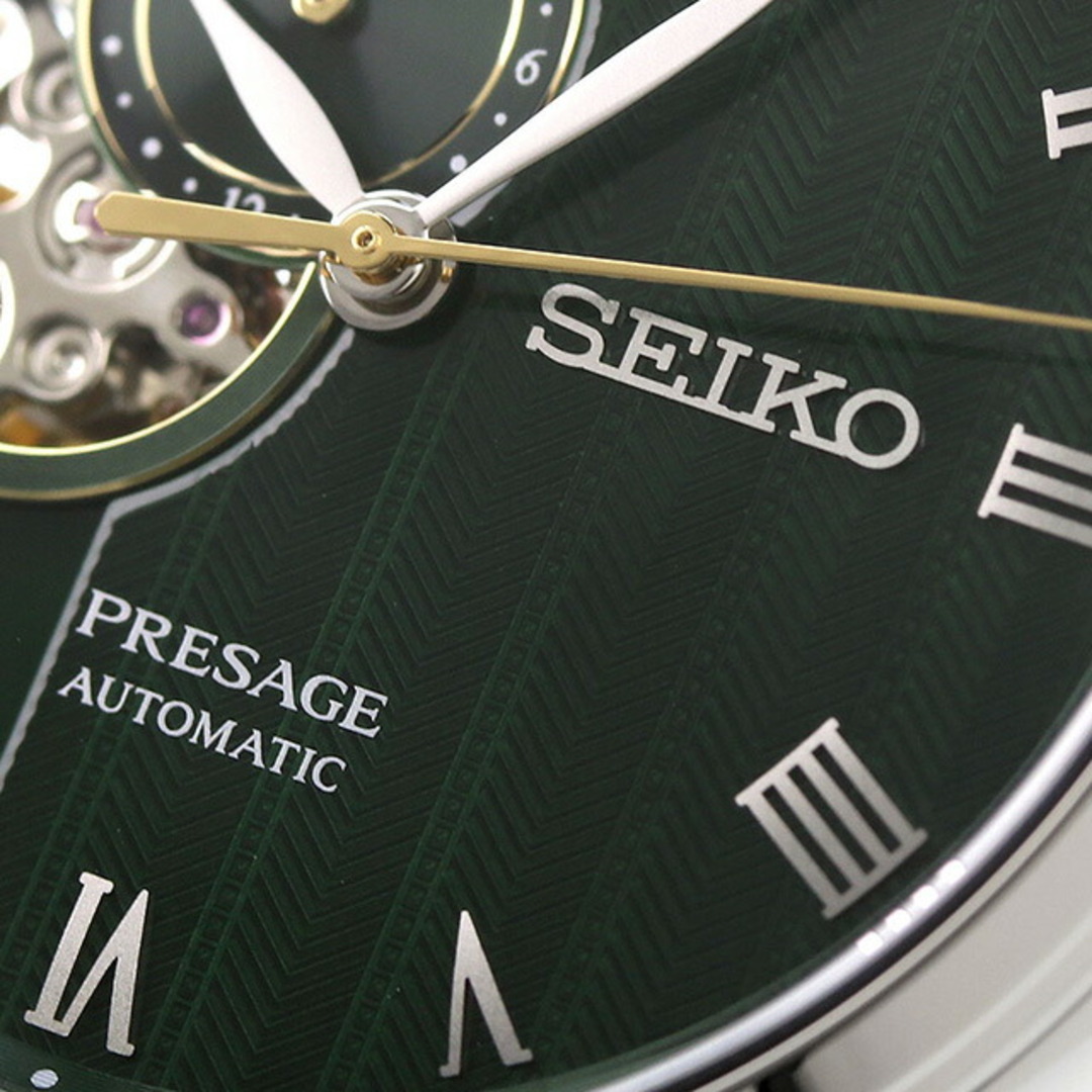 セイコー SEIKO PRESAGE 腕時計 メンズ SARY237 プレザージュ 自動巻き グリーンxシルバー アナログ表示 4